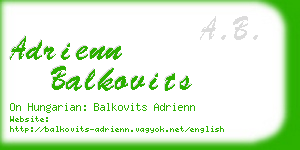 adrienn balkovits business card